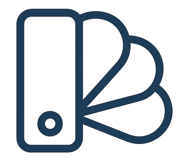 Color palette icon – representing paint color consultation service